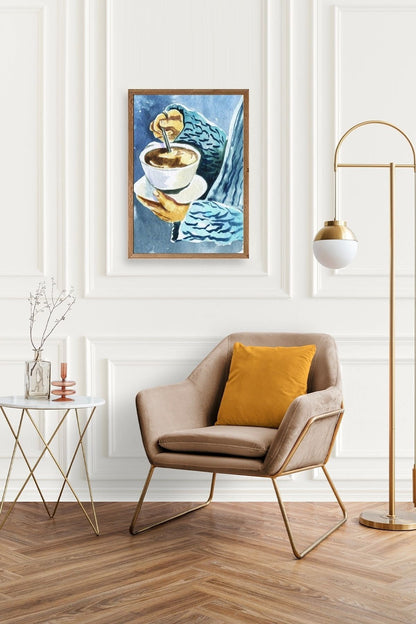 Kahve Ahşap Çerçeveli Tablo 50 x 70