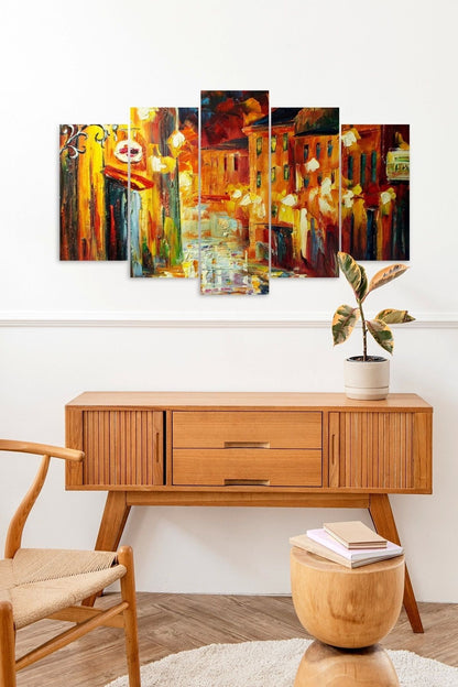 Yağmur Retro 5 Parçalı Mdf Tablo 60 x 100