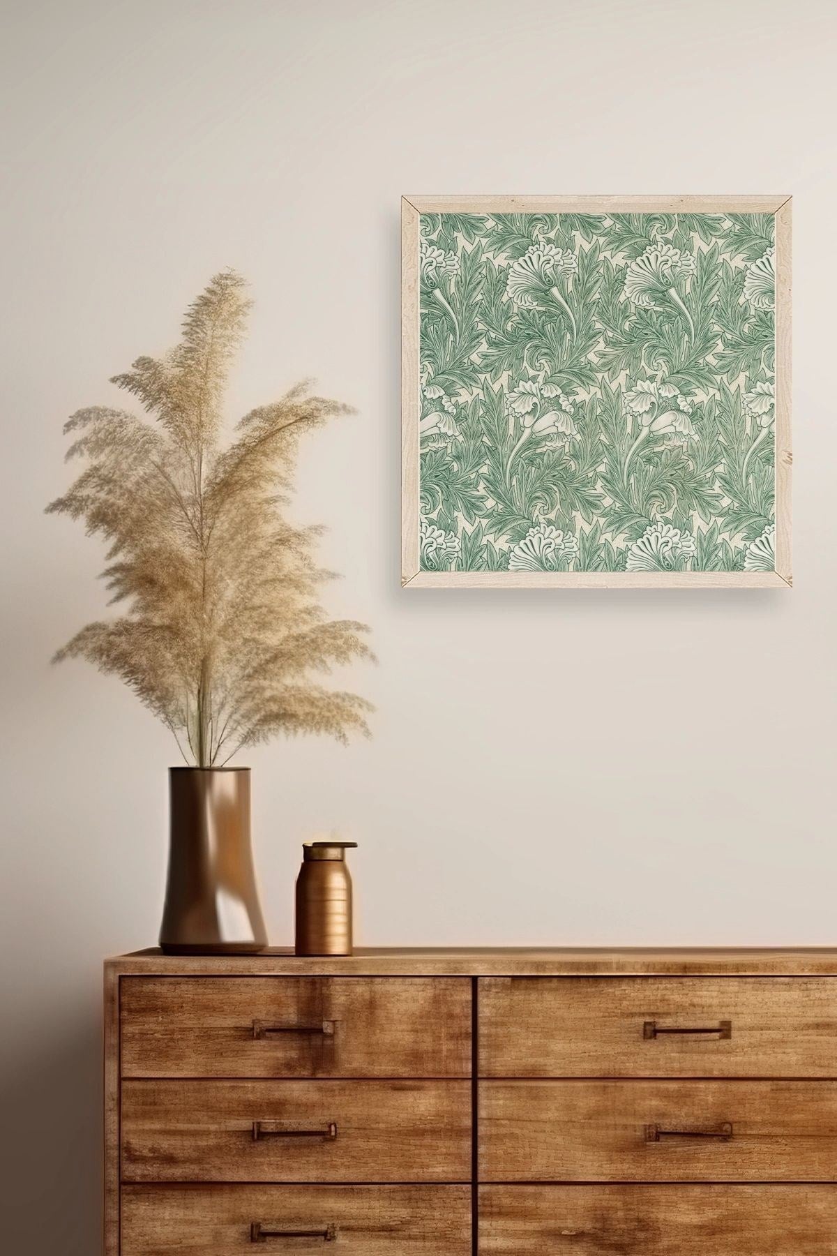 Çiçek Ahşap Çerçeveli Tablo 23 x 23