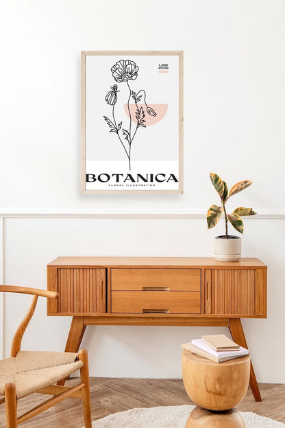 Çiçek Ahşap Çerçeveli Tablo 50 x 70