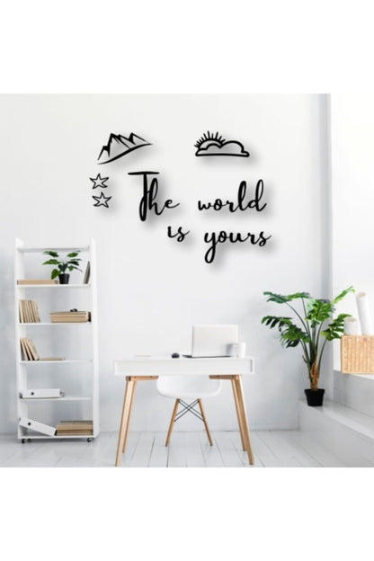The Worlds Is Yours Ahşap Duvar Tablo 50 x 41