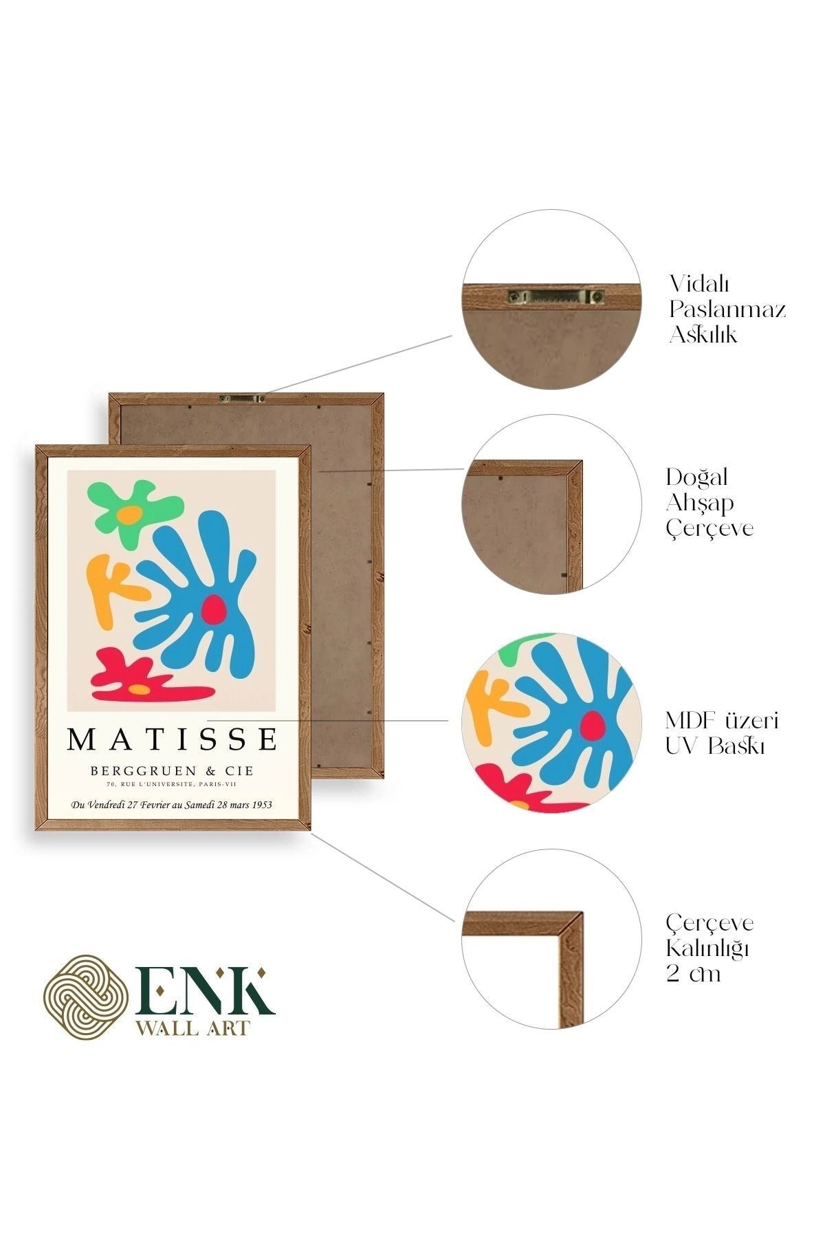 Fransız Ahşap Çerçeveli Tablo 23 x 30