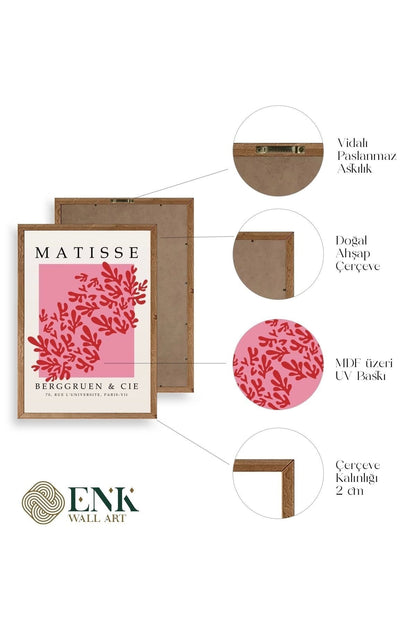 Ünlü Tablolar Üçlü Ahşap Çerçeveli Tablo 40 x 60