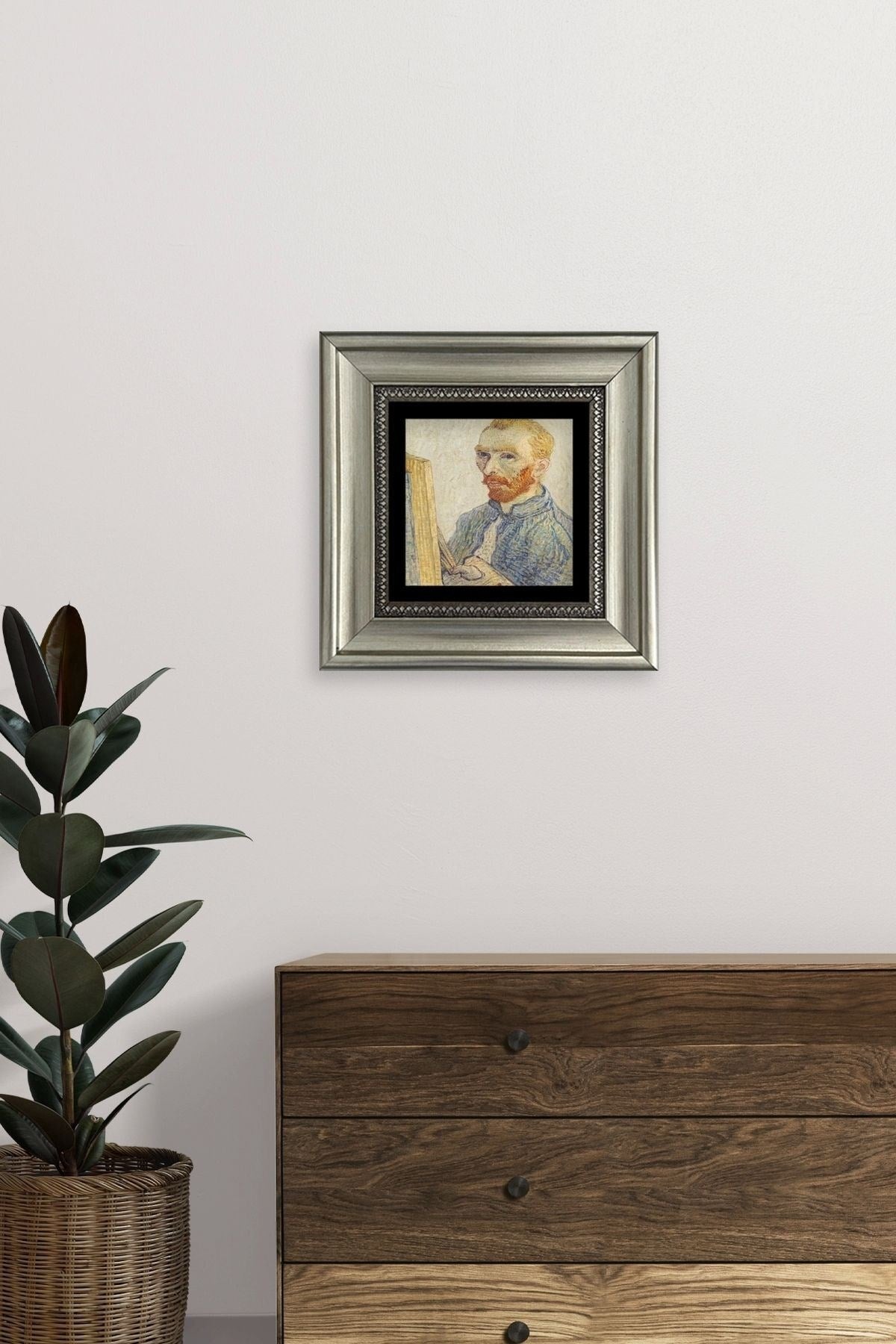 Van Gogh Çerçeveli Taş Tablo 20 cm