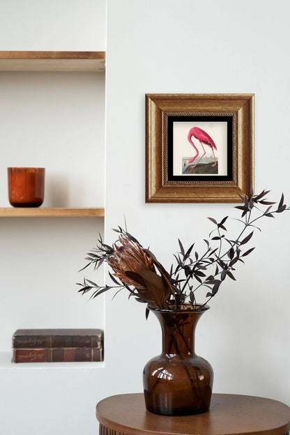 Flamingo Çerçeveli Taş Tablo 20 cm