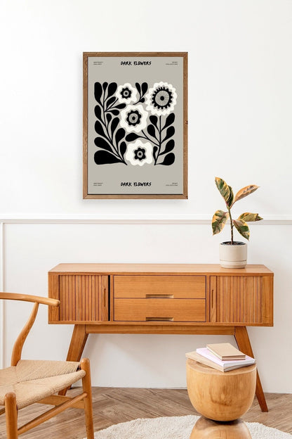 Çiçek Ahşap Çerçeveli Tablo 50 x 70