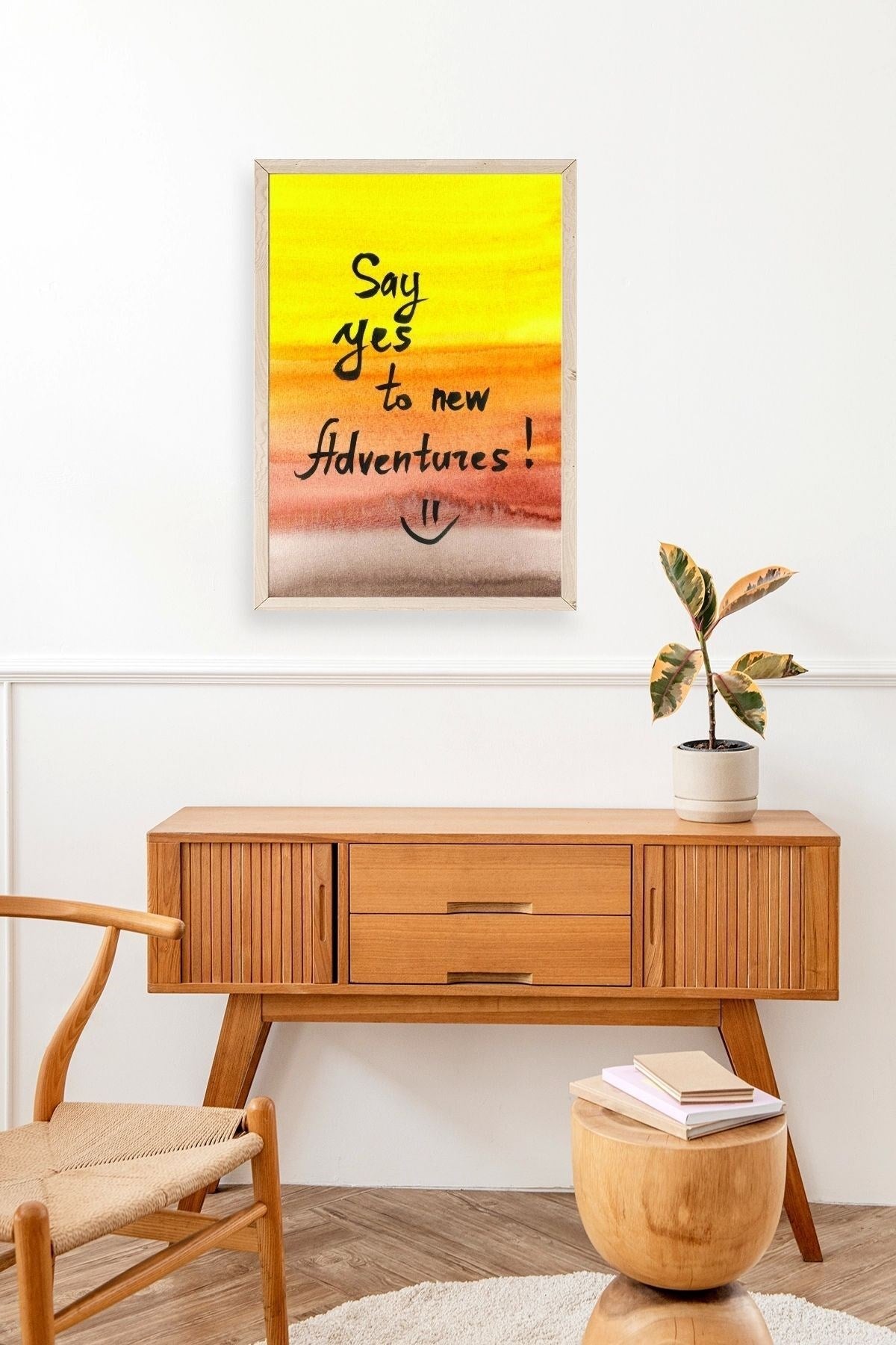 Motto Ahşap Çerçeveli Tablo 30 x 42