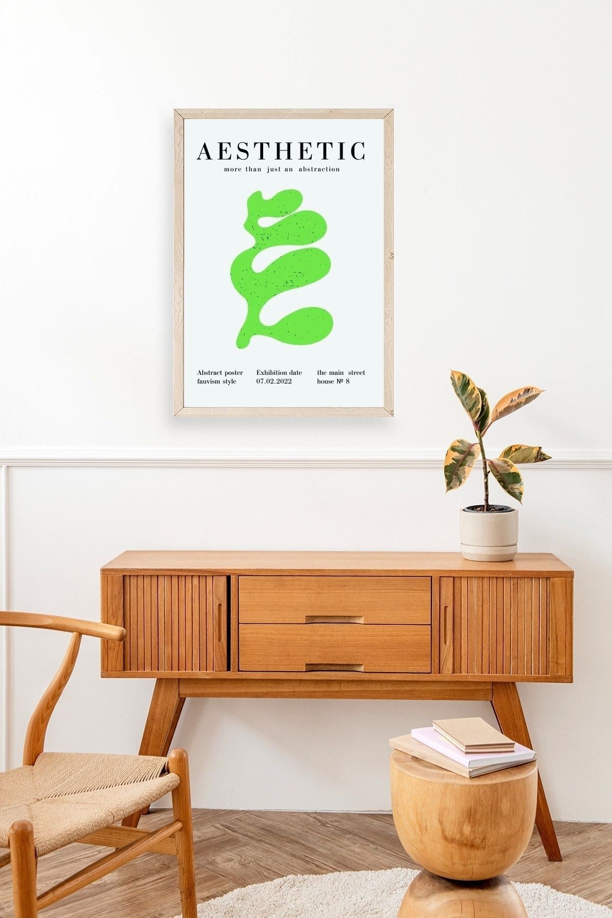 Modern Ahşap Çerçeveli Tablo 50 x 70