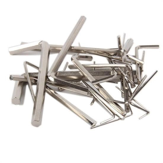 9 Parça Çelik Alyan Seti Kısa Düz Köşe Alyan Anahtar Takımı