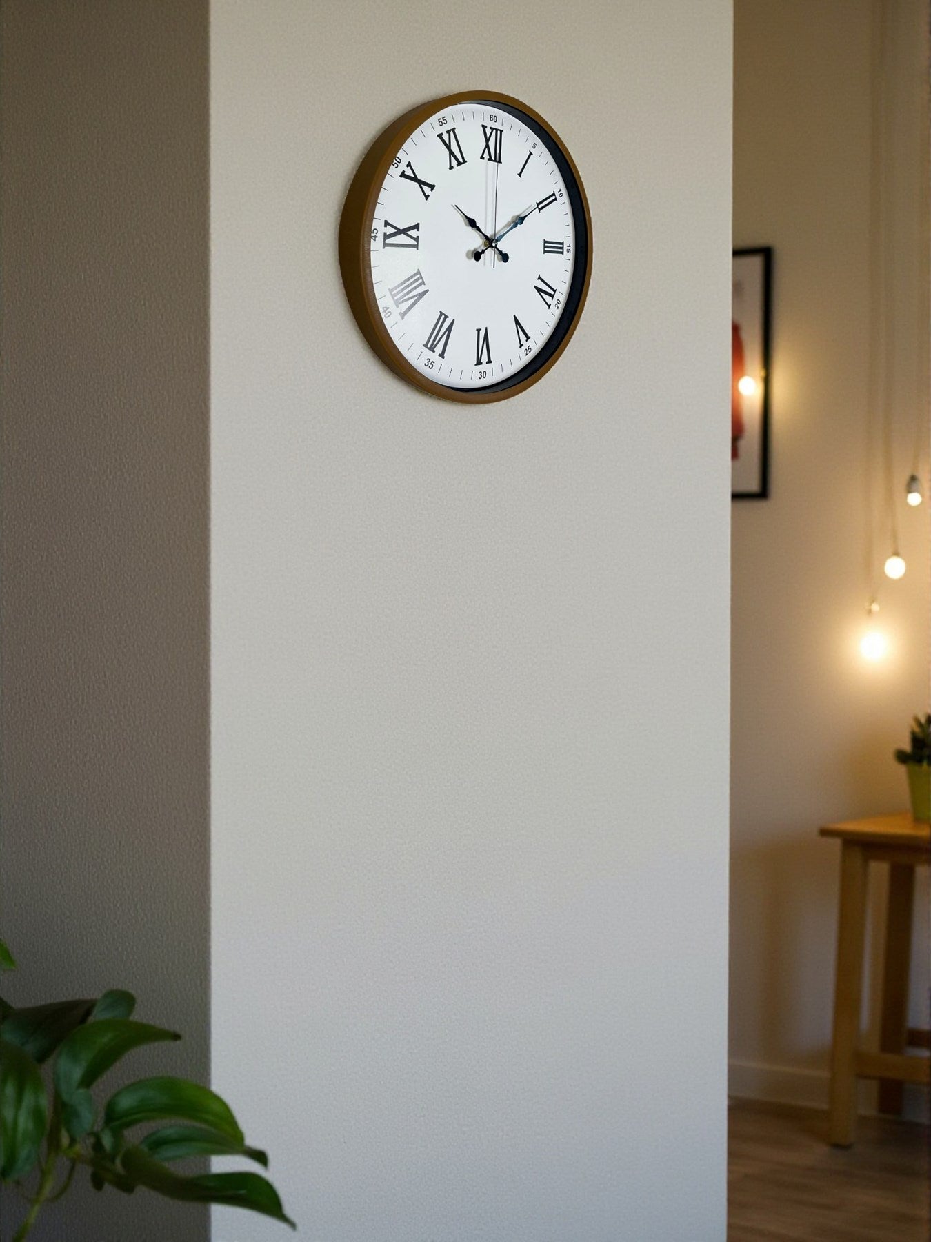 Zentime 36 Cm Kahverengi Dekoratif Duvar Saati