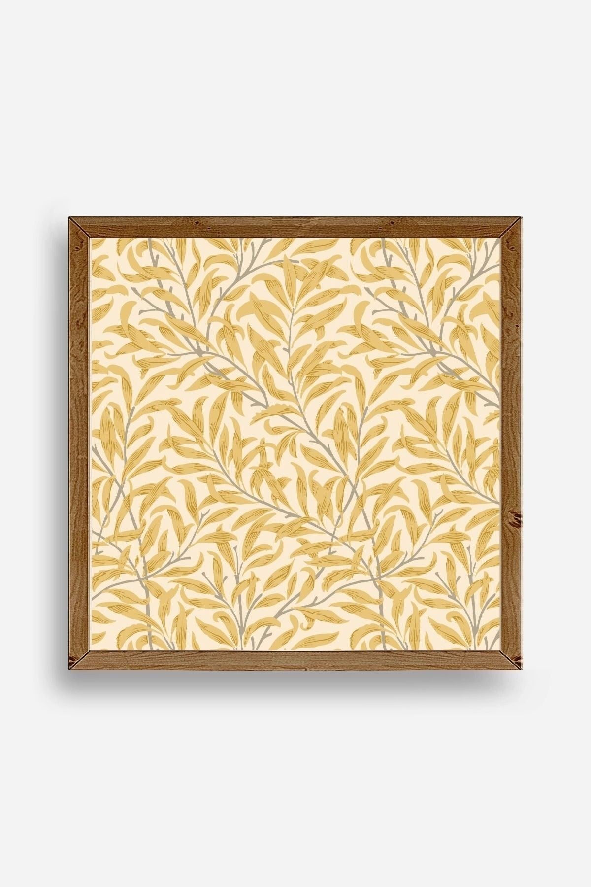 Yapraklar Ahşap Çerçeveli Tablo 23 x 23