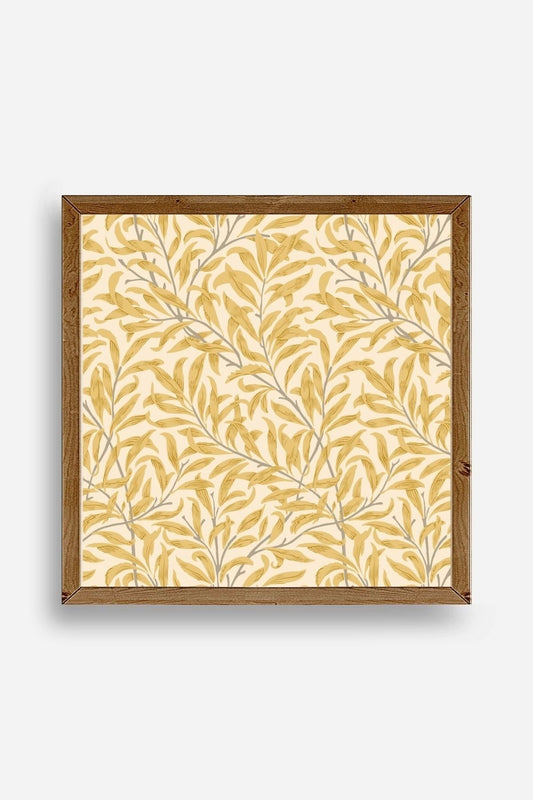 Yapraklar Ahşap Çerçeveli Tablo 23 x 23