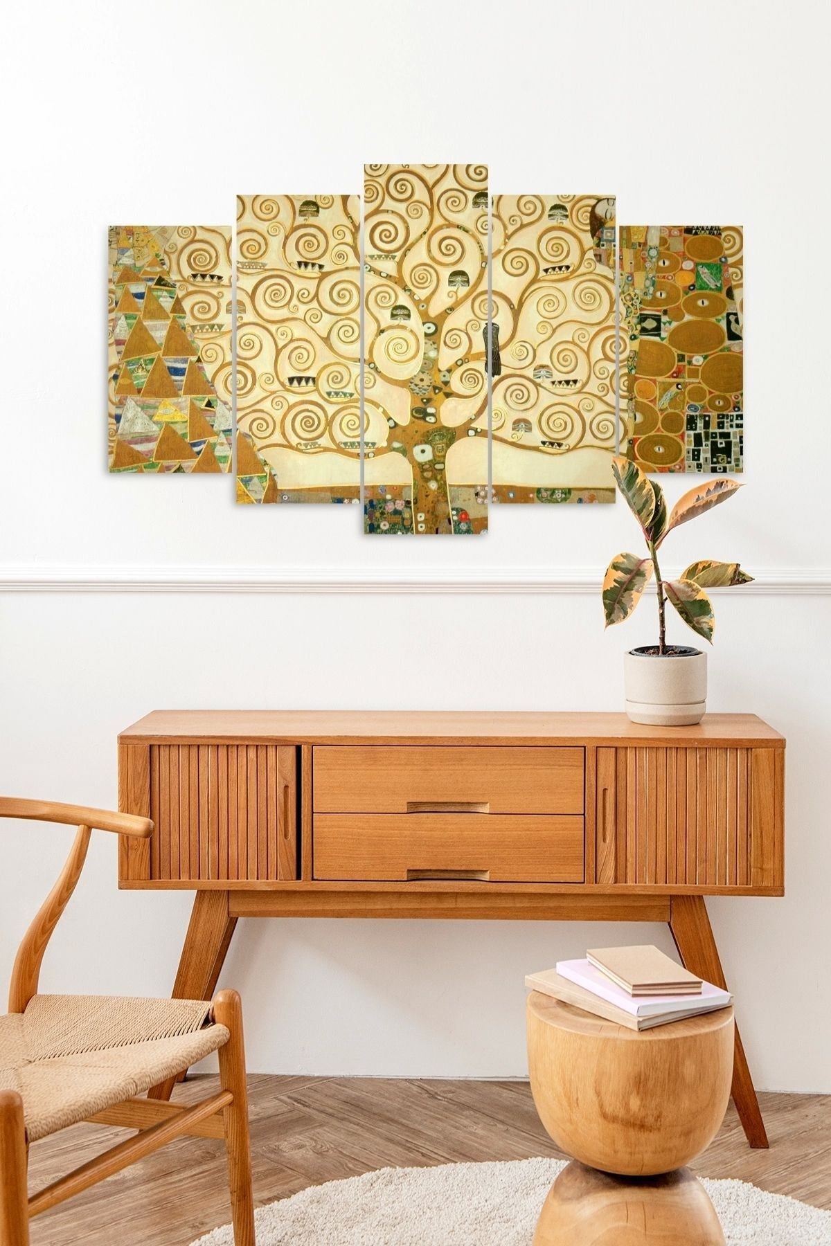 Ağaç 5 Parçalı Mdf Tablo 60 x 100