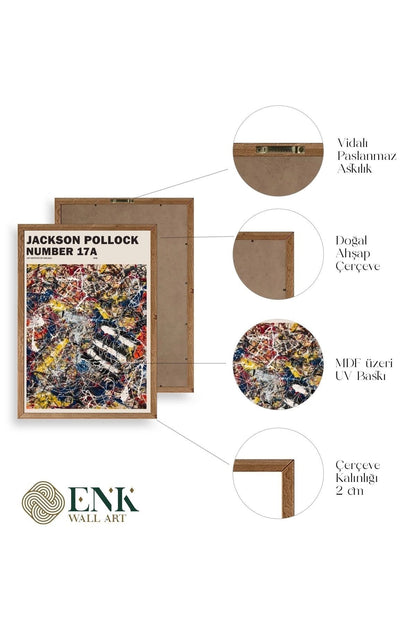 Jackson Polloc Ahşap Çerçeveli Tablo 23 x 30