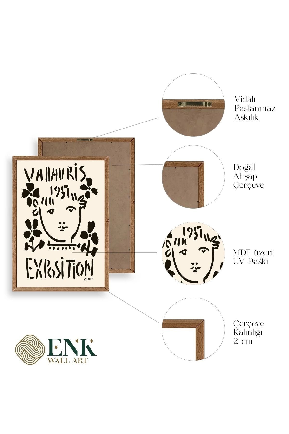 Picasso Ahşap Çerçeveli Tablo 23 x 30