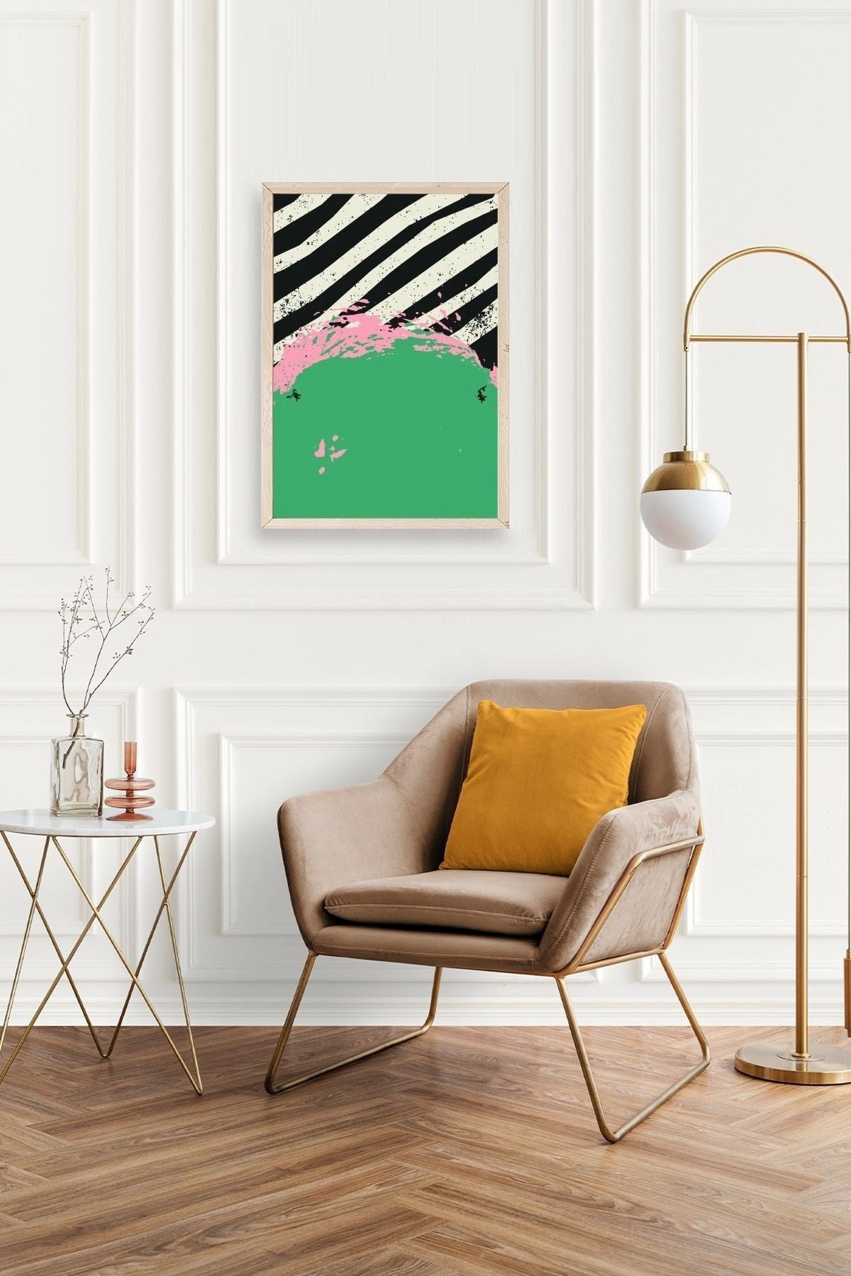 Modern Ahşap Çerçeveli Tablo 30 x 42