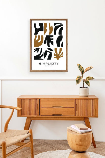 Soyut Poster Ahşap Çerçeveli Tablo 23 x 30