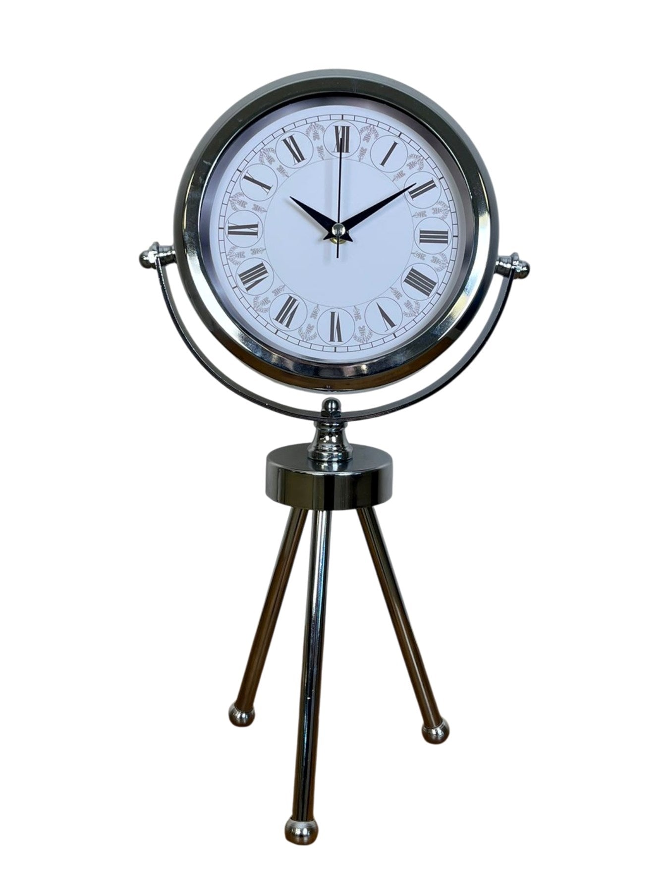 Zentime Krom Şık Üç Ayaklı Masa Saati