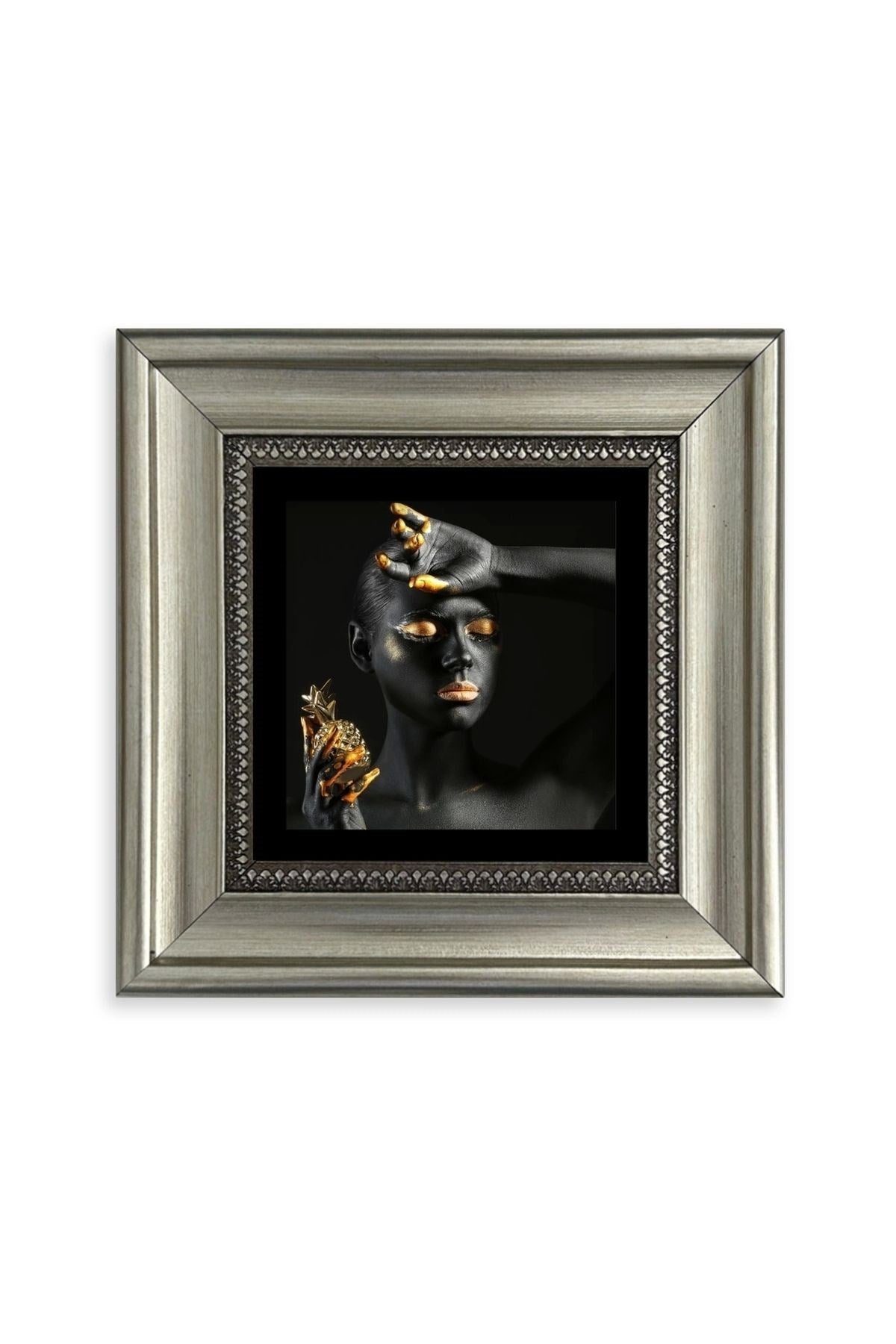 Kadın Çerçeveli Taş Tablo 20 cm