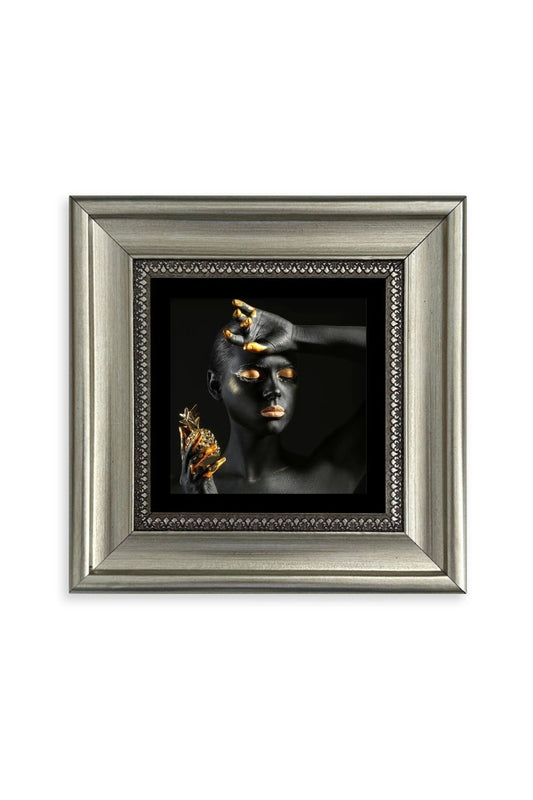 Kadın Çerçeveli Taş Tablo 20 cm