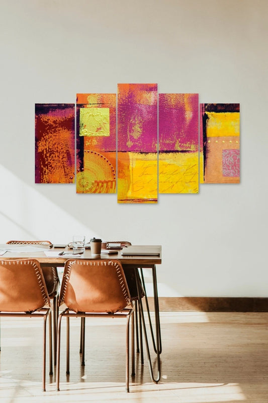 Düşündüren Hatıralar 5 Parçalı Mdf Tablo 60 x 100