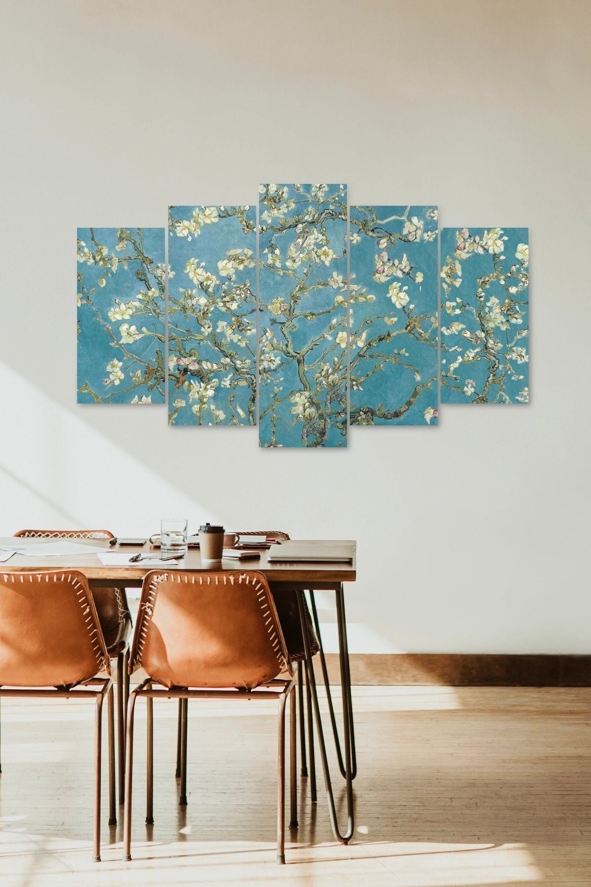 Doğa Çiçekler 5 Parçalı Mdf Tablo 60 x 100