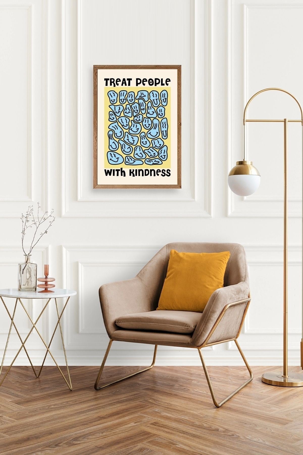 Motto Ahşap Çerçeveli Tablo 50 x 70