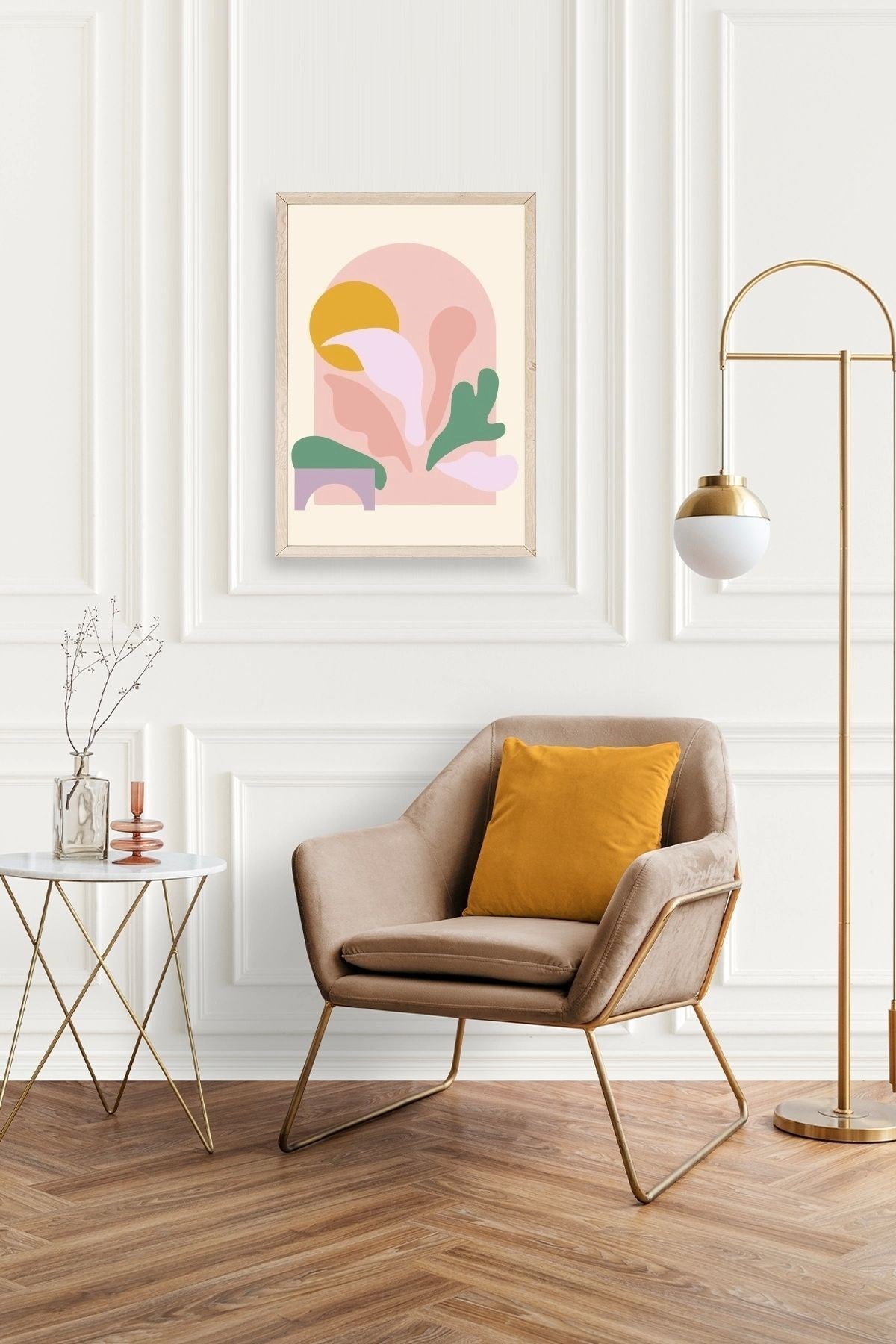 Modern Ahşap Çerçeveli Tablo 30 x 42