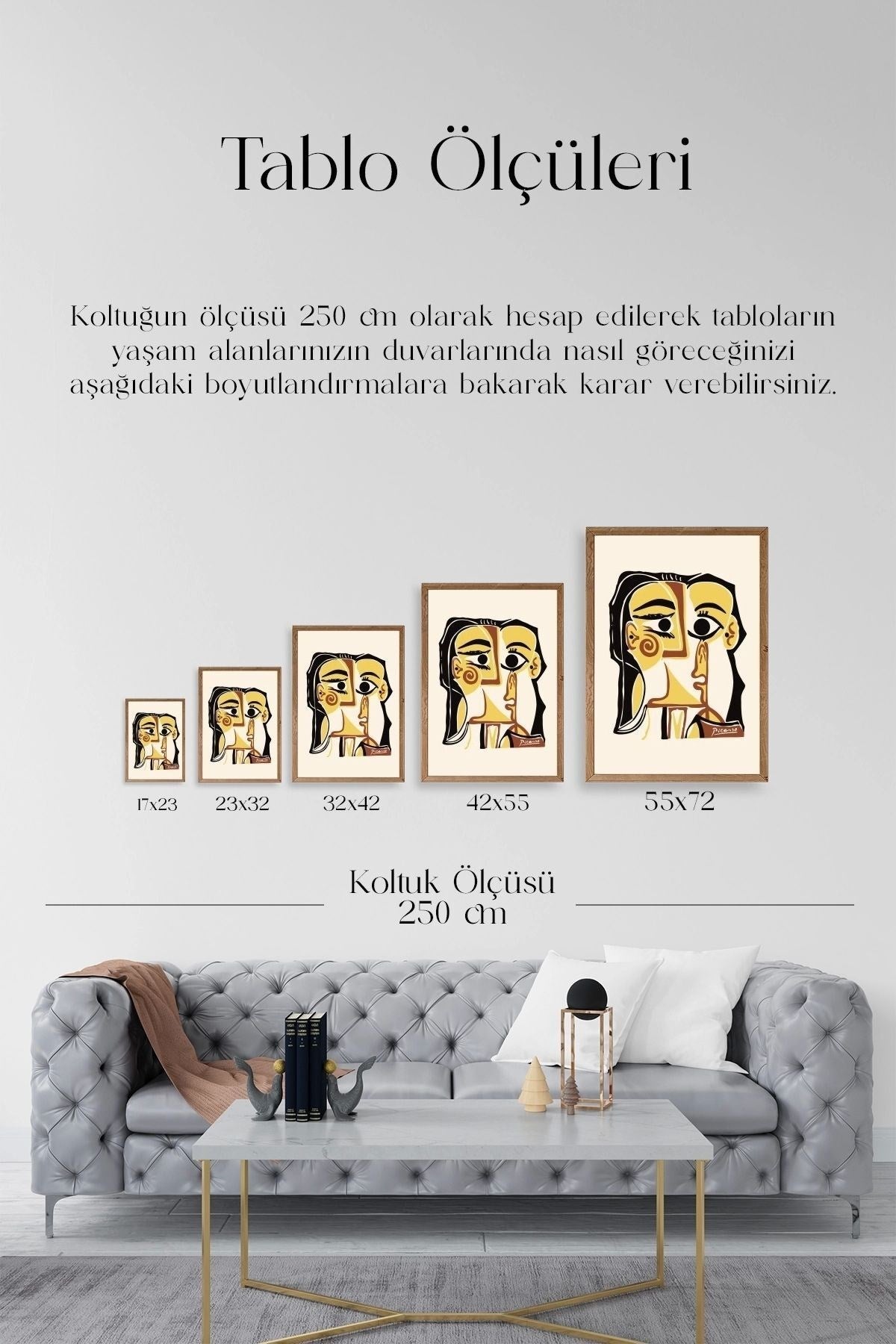 Tete de Femme Ahşap Çerçeveli Tablo 23 x 30