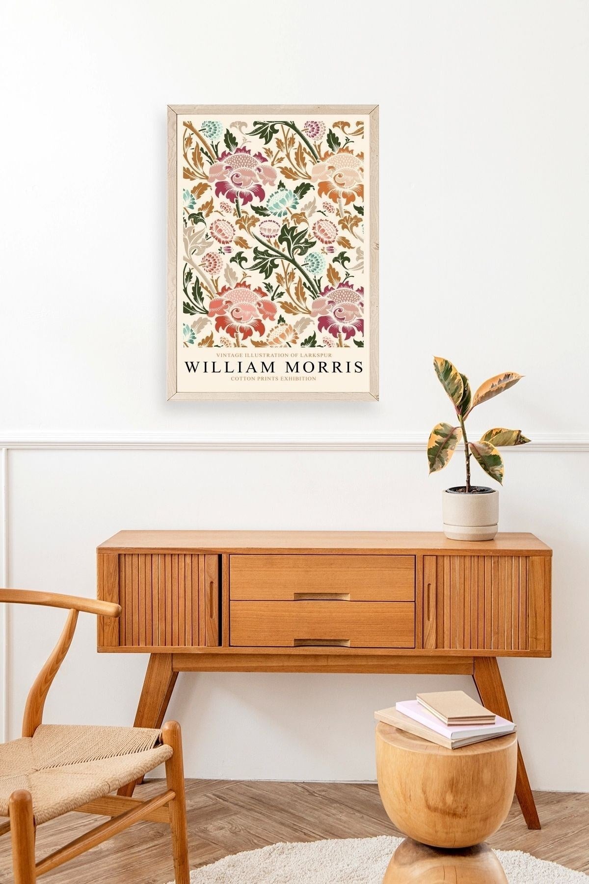 William Morris Ahşap Çerçeveli Tablo 17 x 23