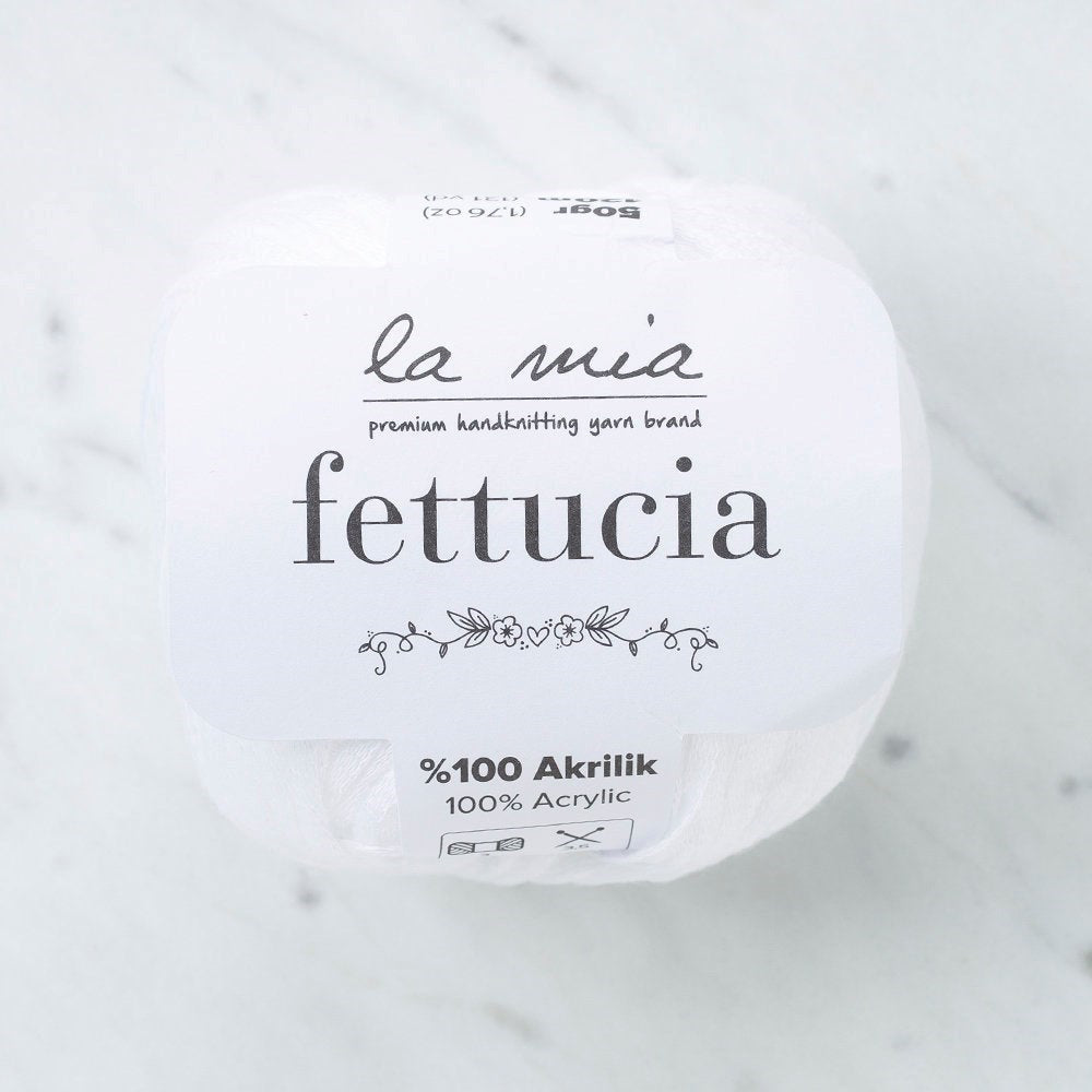 La Mia Fettucia Beyaz El Örgü İpi - L001 - 33877