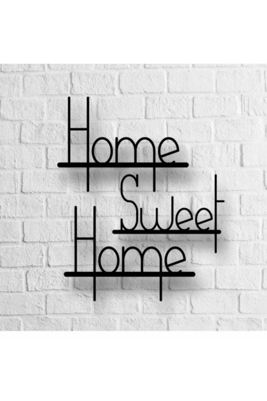 Home Sweet Home Yazılı Ahşap Tablo 50 x 41