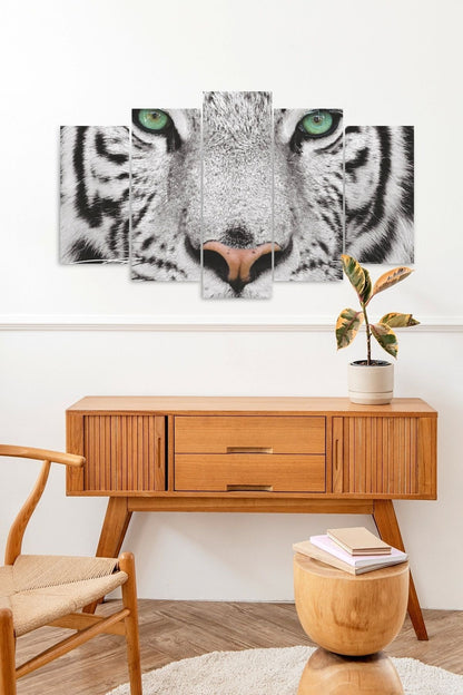 Kaplan Bakışı Manzara 5 Parçalı Mdf Tablo 60 x 100