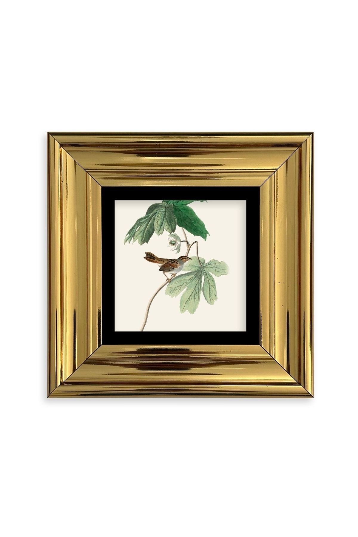 Yapraklar Çerçeveli Taş Tablo 20 cm