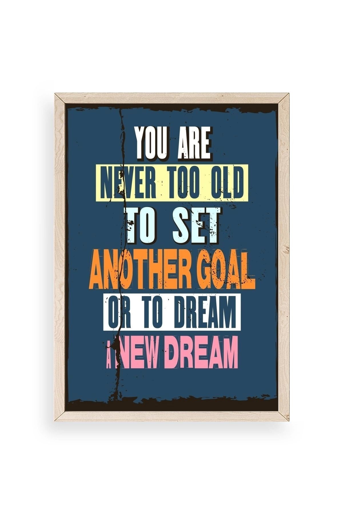 Motto Ahşap Çerçeveli Tablo 30 x 42