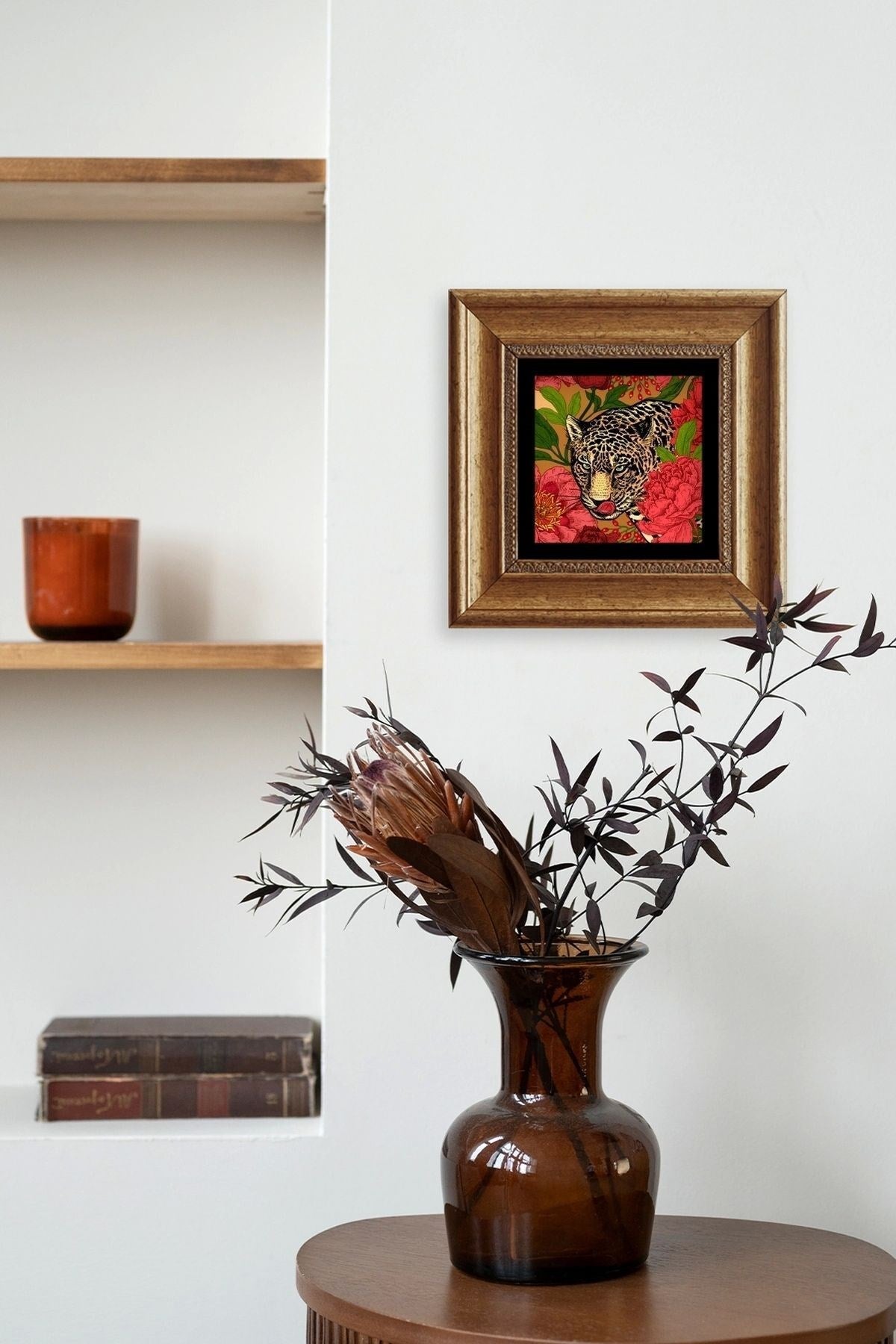 Kaplan Çerçeveli Taş Tablo 20 cm