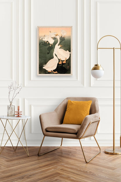 Kuğular Ahşap Çerçeveli Tablo 23 x 30