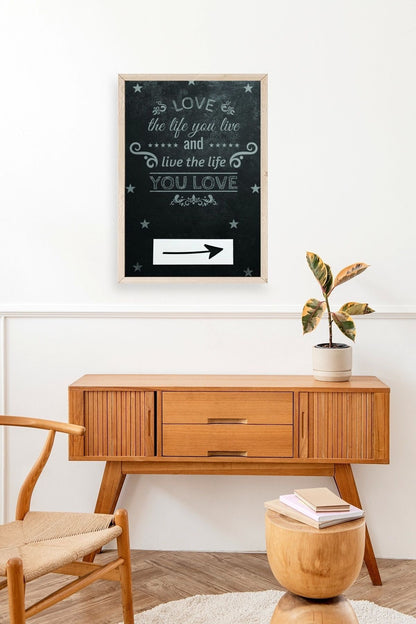 Motto Ahşap Çerçeveli Tablo 23 x 30