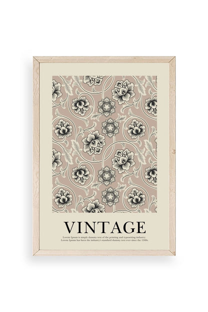 Vintage Ahşap Çerçeveli Tablo 17 x 23