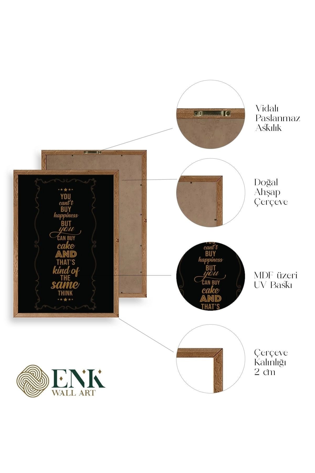 Modern Ahşap Çerçeveli Tablo 50 x 70