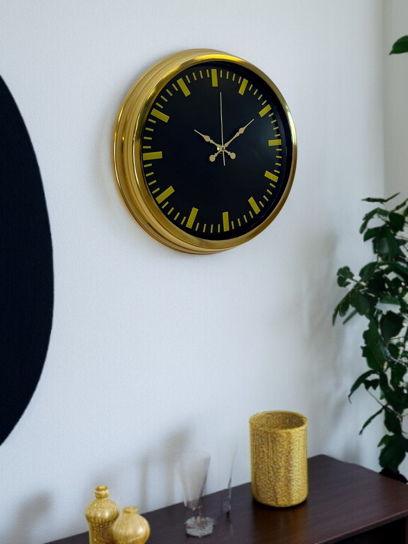 Zentime 40 Cm Gold Lüks Duvar Saati