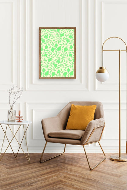 Yapraklar Ahşap Çerçeveli Tablo 23 x 30