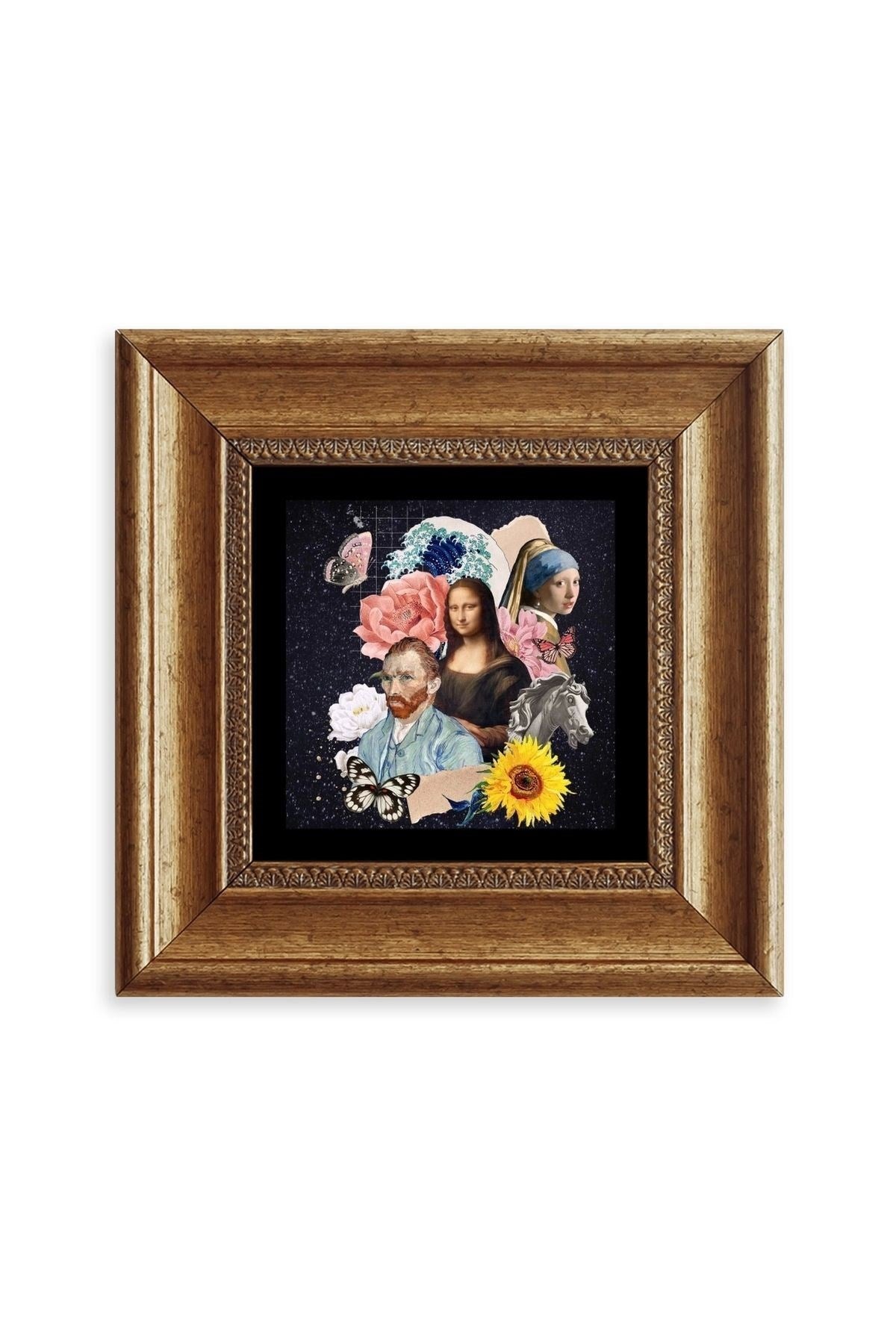 Van Gogh Çerçeveli Taş Tablo 20 cm