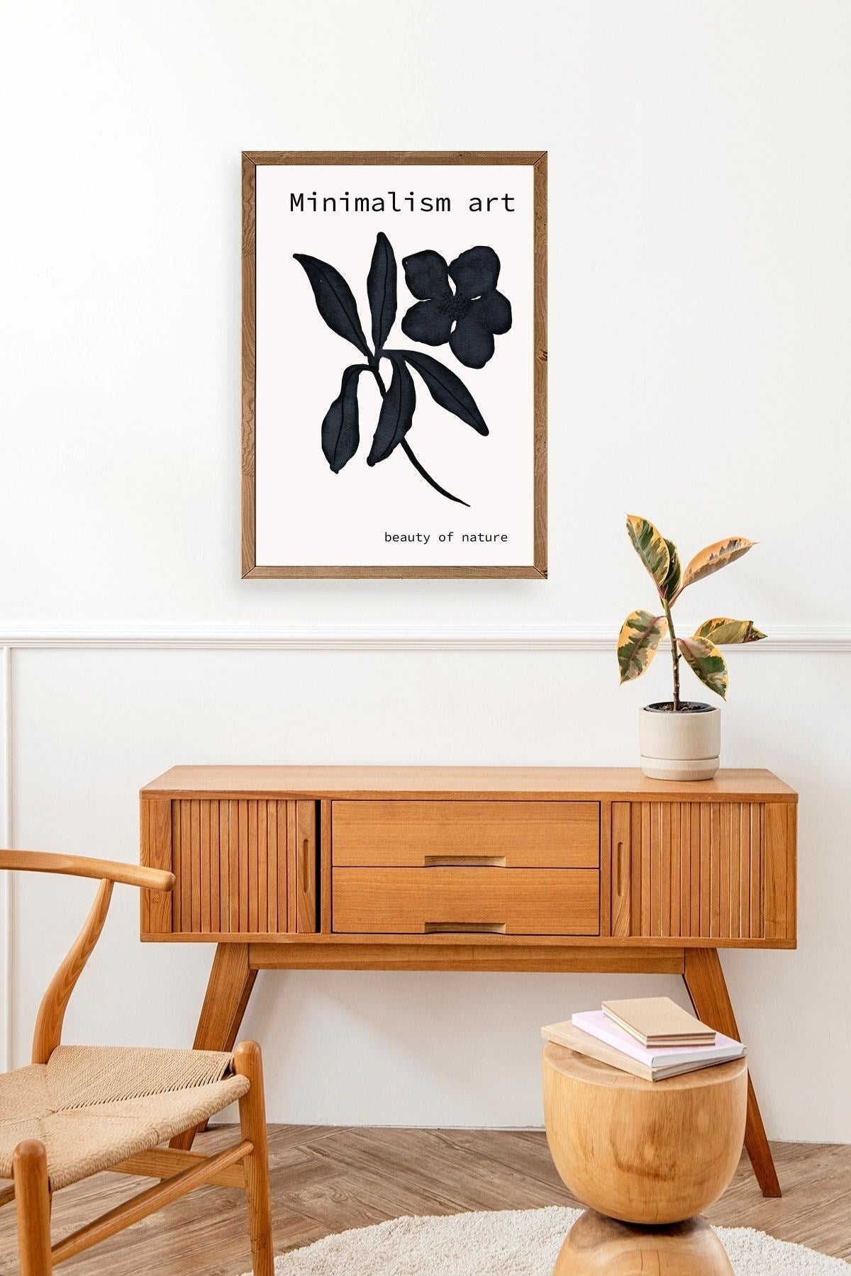 Çiçek Ahşap Çerçeveli Tablo 30 x 42