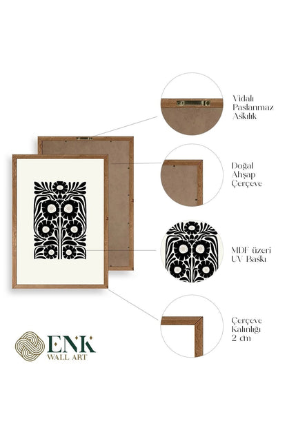 Çiçek Ahşap Çerçeveli Tablo 23 x 30