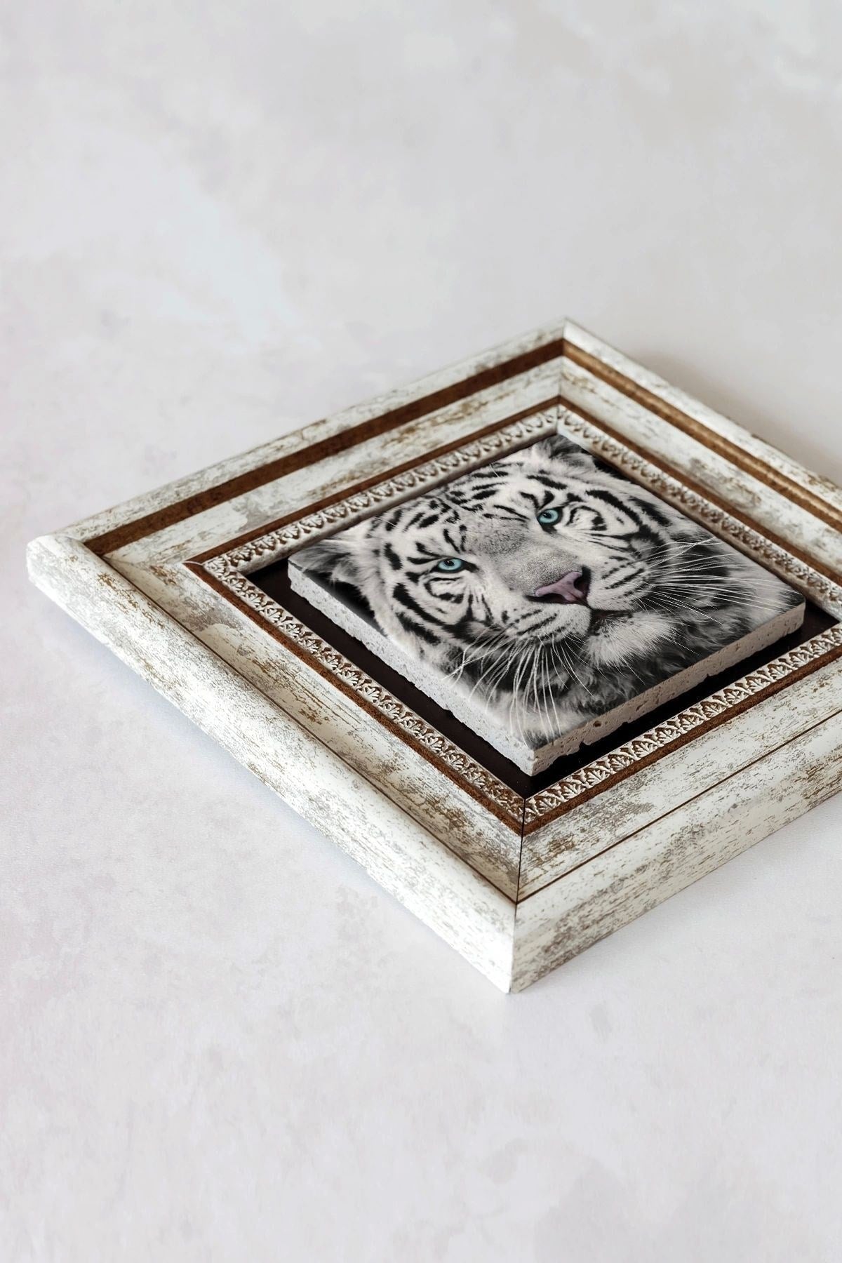 Çerçeveli Taş Tablo , Çerçeveli Taş Duvar Dekoru-enkcrcvtbl-00095 20 cm