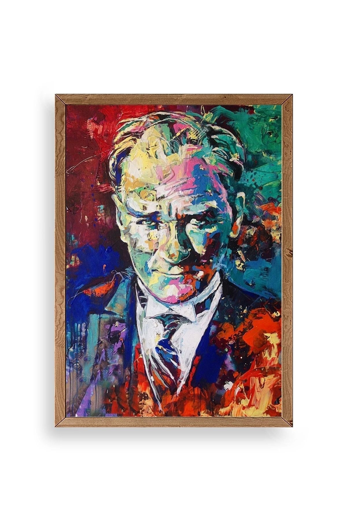 Atatürk Ahşap Çerçeveli Tablo 30 x 42