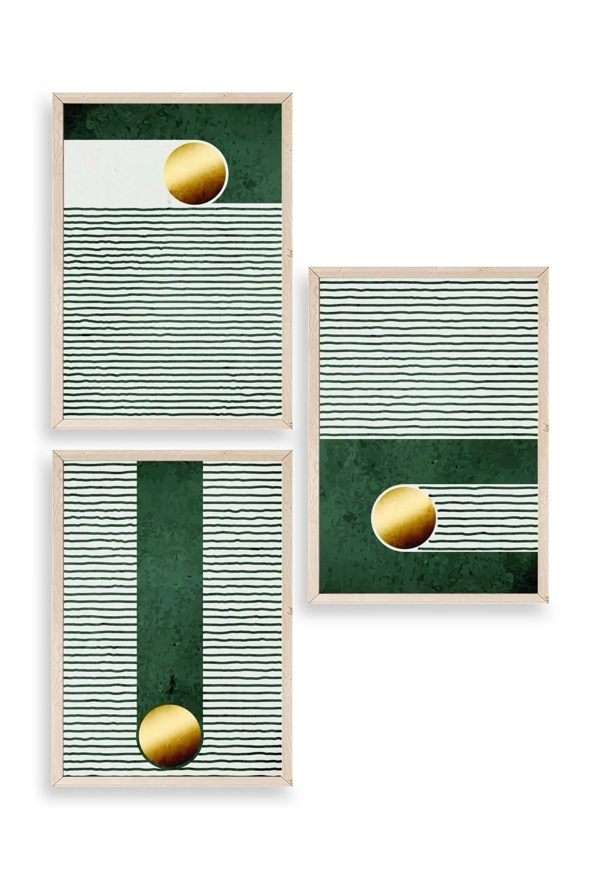 Soyut Ahşap Çerçeveli Tablo 50 x 70