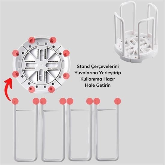 BUFFER® Tabak Bardak Kase Standı Bulaşık Kurutma Tutucu Mutfak Düzenleyici Organizatör