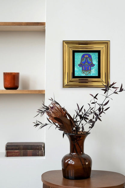 Fatma Ana Eli Çerçeveli Taş Tablo 20 cm